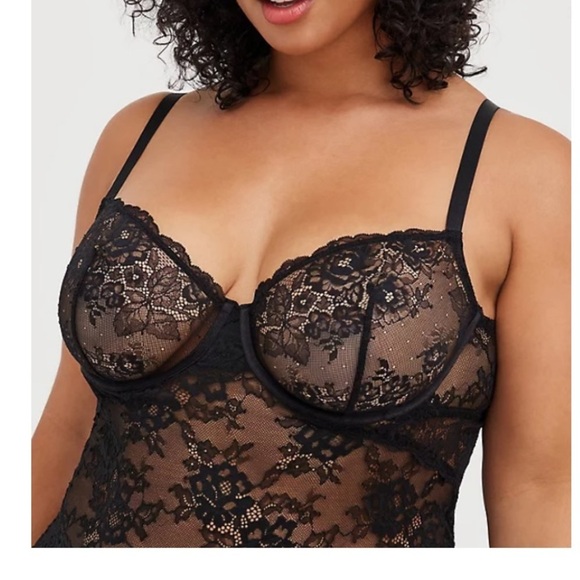 TORRID NWT UNDERWIRE CHEMISE - LACE BLACK - Picture 4 of 8